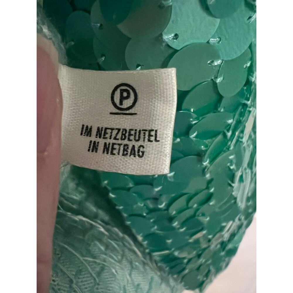 VTG Escada ombré Gradient Green sequined sleeveless Wool top Mermaidcore Runway - Picture 12 of 15